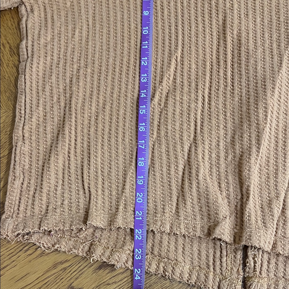 Cozy Mustard Waffle Knit Top - Picture 6 of 8